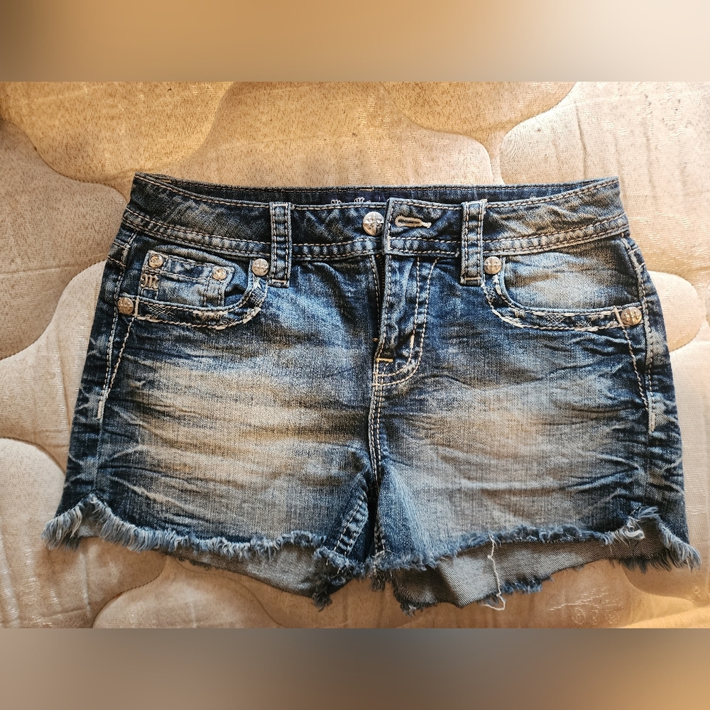 Miss me animal print shorts